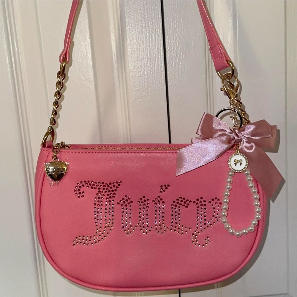 Juicy Couture Pink Embellished Shoulder Bag